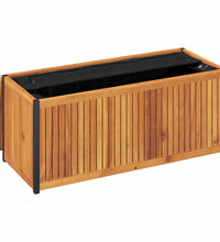 Gartenbox 110x45x42/53 cm Massivholz Akazie und Stahl