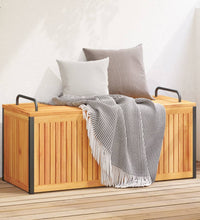 Gartenbox 110x45x42/53 cm Massivholz Akazie und Stahl