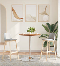 Bartisch Hellbraun Ø60x89,5 cm Massivholz Eiche