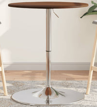 Bartisch Dunkelbraun Ø60x89,5 cm Massivholz Eiche