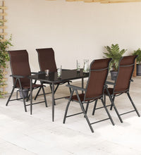 Gartenstühle 4 Stk. Klappbar Braun Poly Rattan