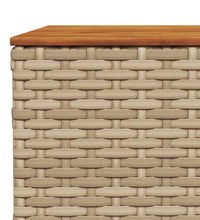 7-tlg. Garten-Sofagarnitur mit Kissen Beige Poly Rattan