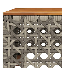 7-tlg. Garten-Sofagarnitur mit Kissen Grau Poly Rattan