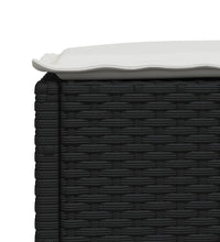 4-tlg. Garten-Sofagarnitur mit Kissen Schwarz Poly Rattan