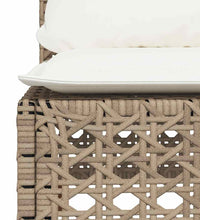 4-tlg. Garten-Sofagarnitur mit Kissen Beige Poly Rattan