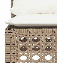 5-tlg. Garten-Sofagarnitur mit Kissen Beige Poly Rattan