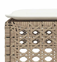 5-tlg. Garten-Sofagarnitur mit Kissen Beige Poly Rattan