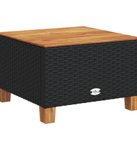 6-tlg. Garten-Sofagarnitur mit Kissen Schwarz Poly Rattan