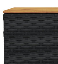 6-tlg. Garten-Sofagarnitur mit Kissen Schwarz Poly Rattan