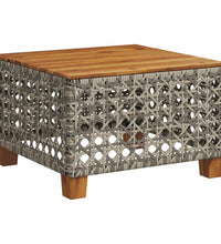 6-tlg. Garten-Sofagarnitur mit Kissen Grau Poly Rattan