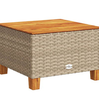 7-tlg. Garten-Sofagarnitur mit Kissen Beige Poly Rattan