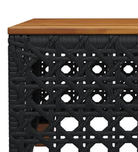 7-tlg. Garten-Sofagarnitur mit Kissen Schwarz Poly Rattan