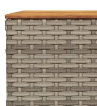 7-tlg. Garten-Sofagarnitur mit Kissen Grau Poly Rattan