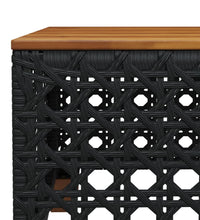 7-tlg. Garten-Sofagarnitur mit Kissen Schwarz Poly Rattan