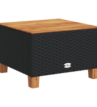 9-tlg. Garten-Sofagarnitur mit Kissen Schwarz Poly Rattan