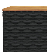 9-tlg. Garten-Sofagarnitur mit Kissen Schwarz Poly Rattan