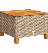 7-tlg. Garten-Sofagarnitur mit Kissen Beige Poly Rattan
