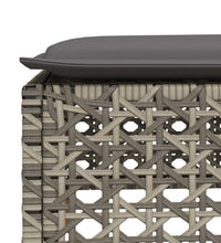 8-tlg. Garten-Sofagarnitur mit Kissen Grau Poly Rattan