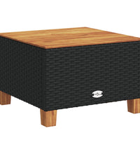 10-tlg. Garten-Sofagarnitur mit Kissen Schwarz Poly Rattan