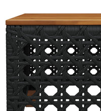 11-tlg. Garten-Sofagarnitur mit Kissen Schwarz Poly Rattan