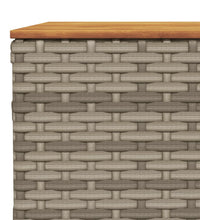 11-tlg. Garten-Sofagarnitur mit Kissen Grau Poly Rattan