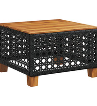 11-tlg. Garten-Sofagarnitur mit Kissen Schwarz Poly Rattan