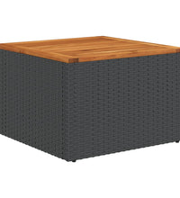 2-tlg. Garten-Sofagarnitur mit Kissen Schwarz Poly Rattan