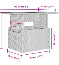 2-tlg. Garten-Sofagarnitur mit Kissen Schwarz Poly Rattan
