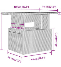 2-tlg. Garten-Sofagarnitur mit Kissen Grau Poly Rattan Akazie