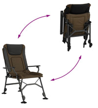 Angelstuhl mit Armlehnen Klappbar Taupe