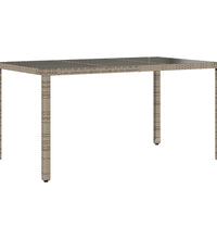 5-tlg. Garten-Bistro-Set mit Kissen Grau Poly Rattan
