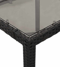 3-tlg. Garten-Bistro-Set mit Kissen Schwarz Poly Rattan