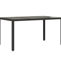 7-tlg. Garten-Bistro-Set mit Kissen Schwarz Poly Rattan