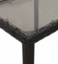 3-tlg. Garten-Bistro-Set mit Kissen Schwarz Poly Rattan