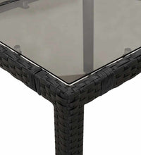 5-tlg. Garten-Bistro-Set mit Kissen Schwarz Poly Rattan
