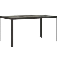 7-tlg. Garten-Bistro-Set mit Kissen Schwarz Poly Rattan