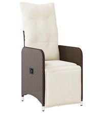 5-tlg. Garten-Bistro-Set mit Kissen Braun Poly Rattan