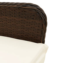 5-tlg. Garten-Bistro-Set mit Kissen Braun Poly Rattan