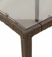 5-tlg. Garten-Bistro-Set mit Kissen Braun Poly Rattan