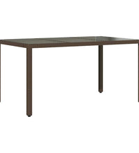 5-tlg. Garten-Bistro-Set mit Kissen Braun Poly Rattan