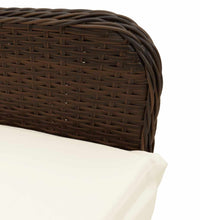 5-tlg. Garten-Bistro-Set mit Kissen Braun Poly Rattan