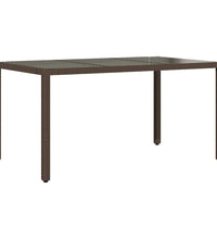 7-tlg. Garten-Bistro-Set mit Kissen Braun Poly Rattan