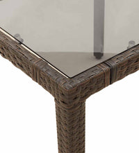 7-tlg. Garten-Bistro-Set mit Kissen Braun Poly Rattan
