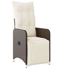 7-tlg. Garten-Bistro-Set mit Kissen Braun Poly Rattan