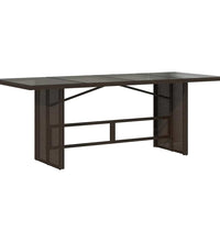 7-tlg. Garten-Bistro-Set mit Kissen Braun Poly Rattan