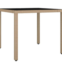 3-tlg. Garten-Bistro-Set mit Kissen Braun Poly Rattan