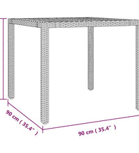 3-tlg. Garten-Bistro-Set mit Kissen Braun Poly Rattan