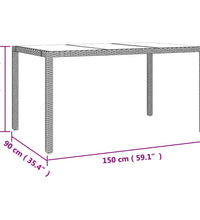 5-tlg. Garten-Bistro-Set mit Kissen Braun Poly Rattan