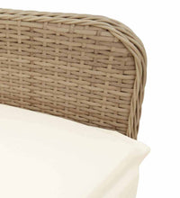 9-tlg. Garten-Bistro-Set mit Kissen Braun Poly Rattan