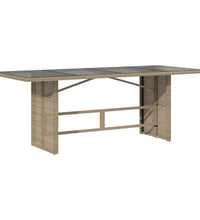 7-tlg. Garten-Bistro-Set mit Kissen Braun Poly Rattan